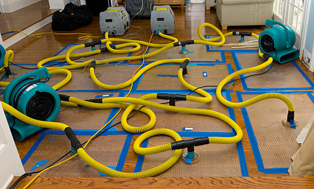 Professional Storm Water Damage Restoration technician working in Fairfax, OH